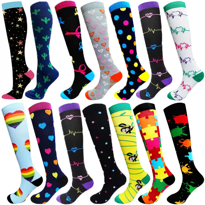 

Running New Compression Stockings Pressure Nursing Socks For Edema, Diabetes, Varicose Veins, Outdoor Running Sports Socks