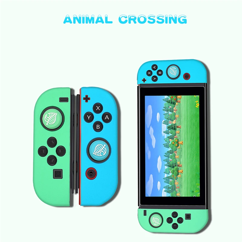 Силиконовый защитный чехол для Nintendo Switch Animal Cross Joy-cons консоль оболочки крышки