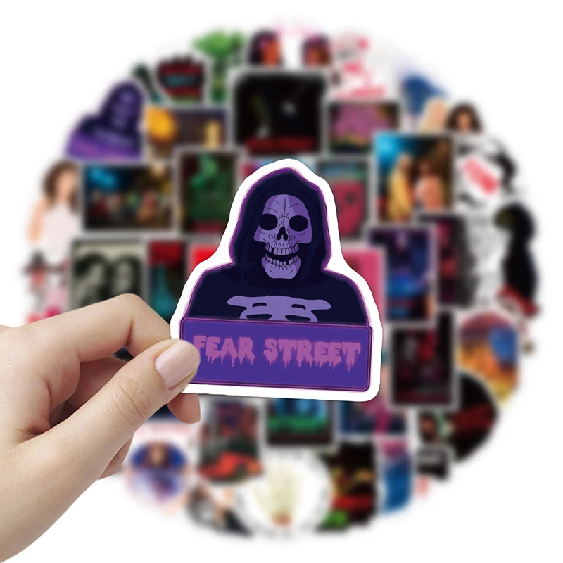 10/30/50 unids/set cl&aacute;sico americano pel&iacute;culas de Horror miedo calle dibujos animados Graffiti mezclar pegatinas para equipaje Diy funda de port&aacute;til monopat&iacute;n-4