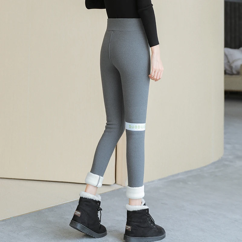 

Новинка Осень/Зима 2020, стильные леггинсы для женщин, бархатные Самонагревающиеся и бархатные плотные облегающие стройнящие ноги nine-mi