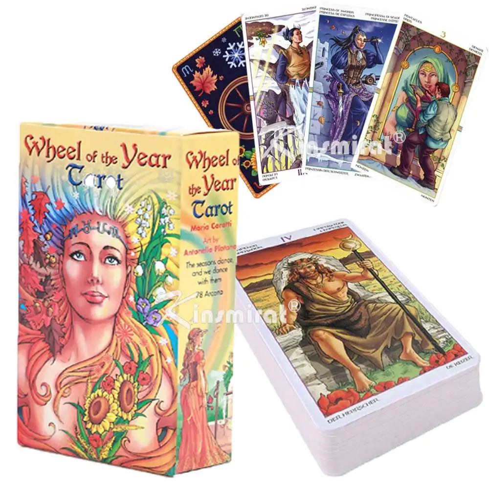 

Full English Wheel Of Year Tarot Cards Divination Fate Tarot Deck Board Games Family Gift Party Playing Card Game Entertainment