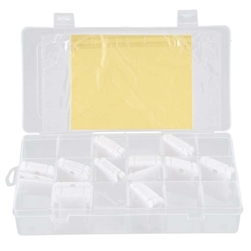 

Коробка-органайзер для вышивки нитей-17 отделений с 100 жесткими пластиковыми нитями и 480 наклейками с номерами нитей. (Полный комплект)