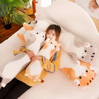 kawaii room decor cute pillow soft plush long cat pillow hugs cotton doll toy cute pillow christmas gifts toys for girls