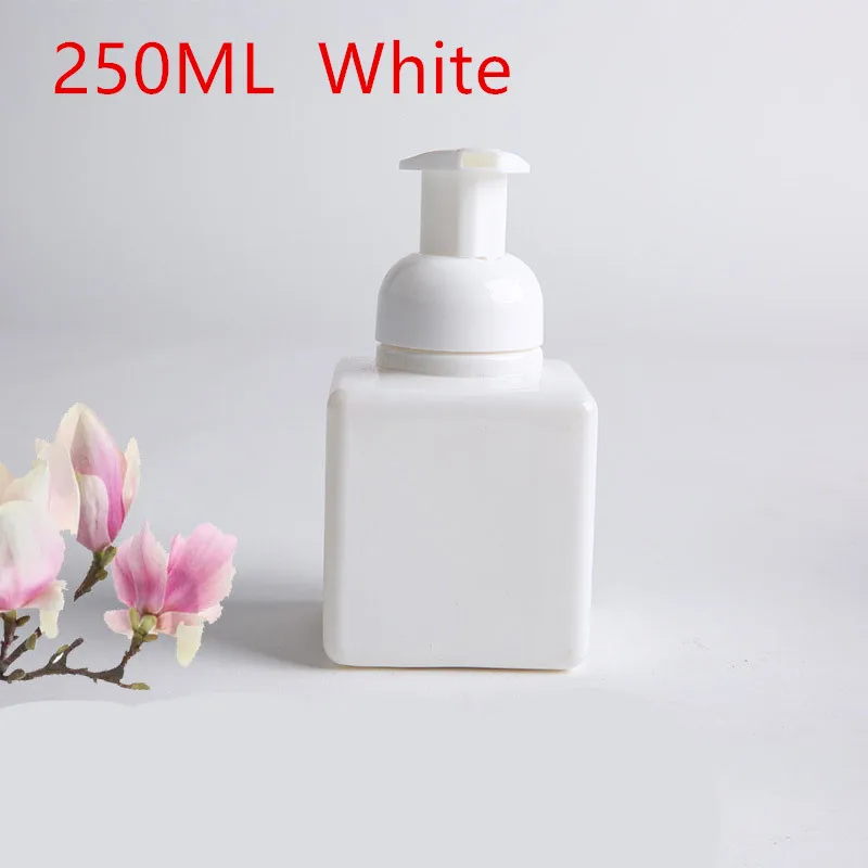 A White 250/450/650 мл дозатор мыла пены пенясь насос Пустые Квадратные бутылки Пластик путешествия прозрачная бутылка жидкости для геля для душа, пены насос - Цвет: A White
