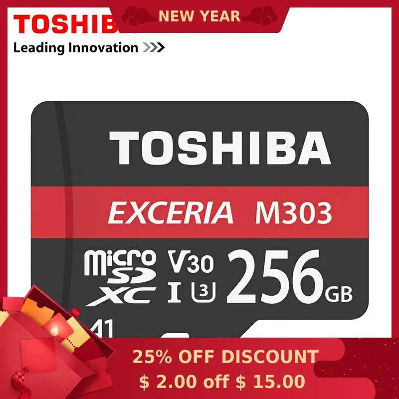 Карта памяти TOSHIBA EXCERIA M303 128 ГБ 64 MicroSDXC Max карта 98 МБ/с./с Micro SD 16 U3 V30 TF для видео Full HD