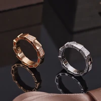 aybs bv rings high quality original 11 logo rome shining interval wide snake bone ring woman bvl luxury jewelry brand hot trend