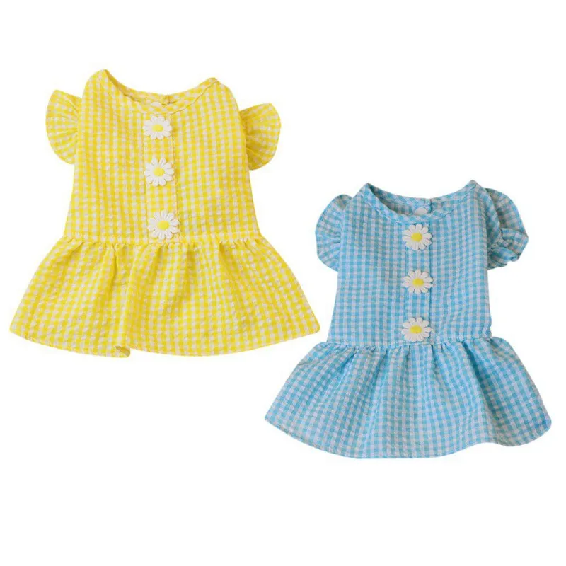 

Cute Pet Dog Princess Dress Spring Summer Daisy Cool Dress for Puppy Small Mediumn Large Dog Outdoor Home Clothes