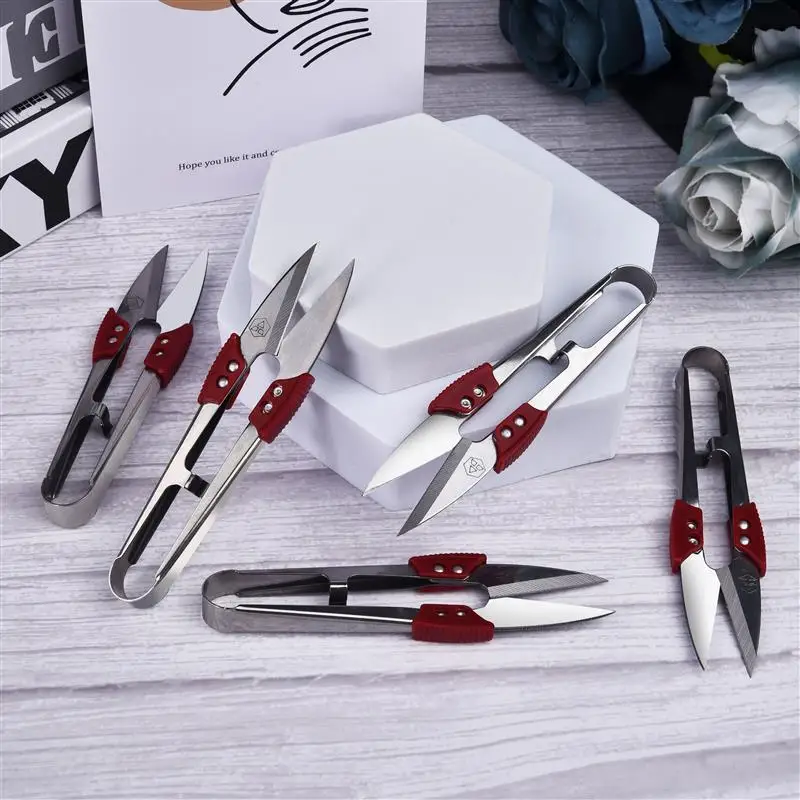 

High quality stainless steel thread trimming scissors, tailoring scissors, U-shaped cross stitch scissors, fabric scissors