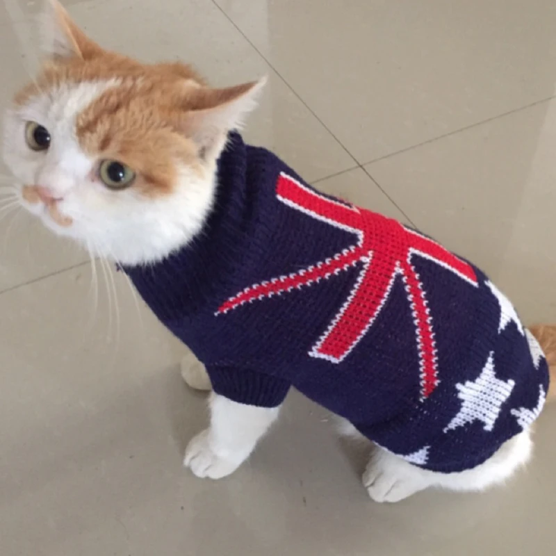 

Cute Cat Winter Sports Suit Warm Cat Suit Thick Sweater Multicolor Optional Pet Cat Pet Products