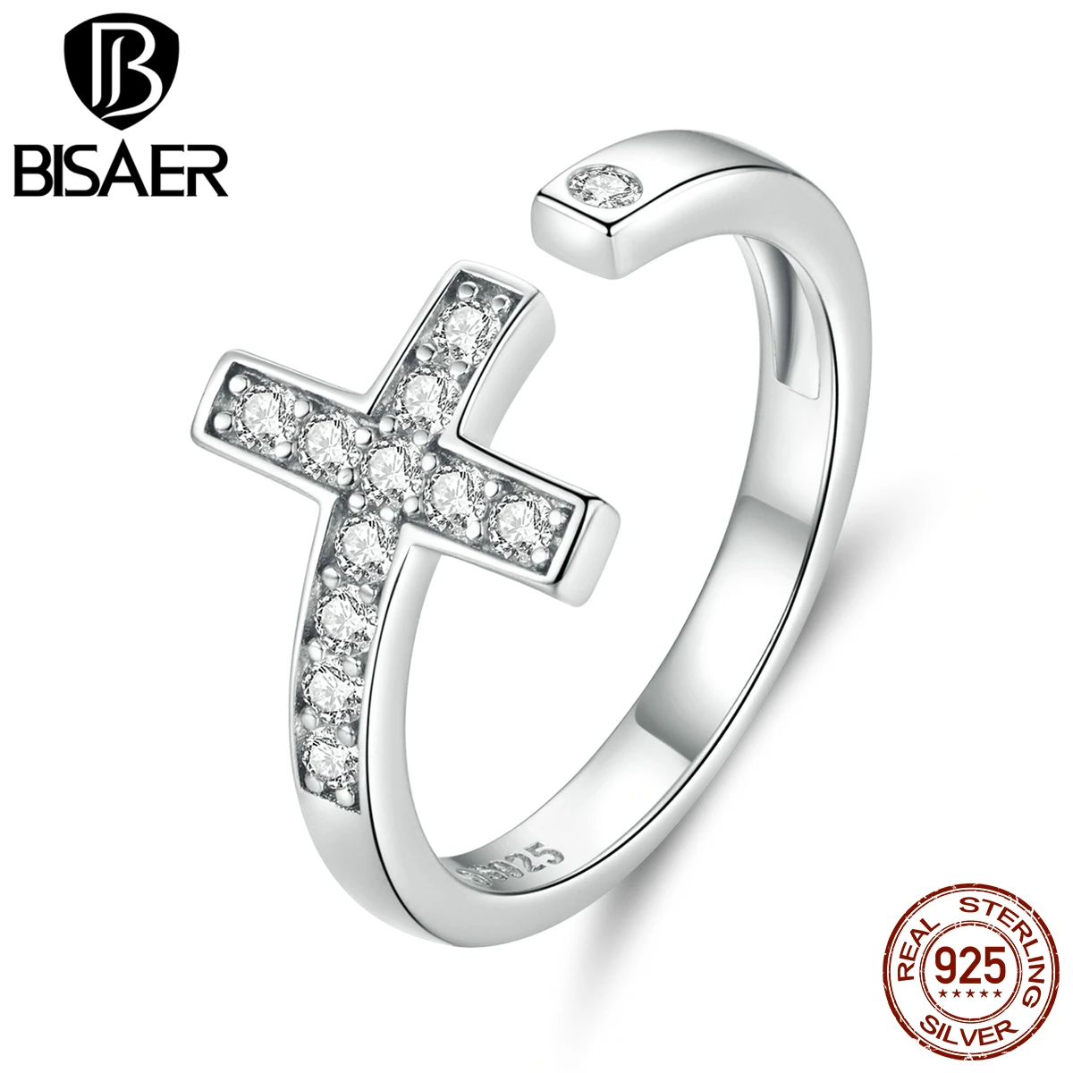 

Женское кольцо из серебра 925 пробы, с фианитом