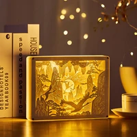 led lamp paper carving aesthetic room decor decorative light bedroom decorations personalized present new year 2022 christmas