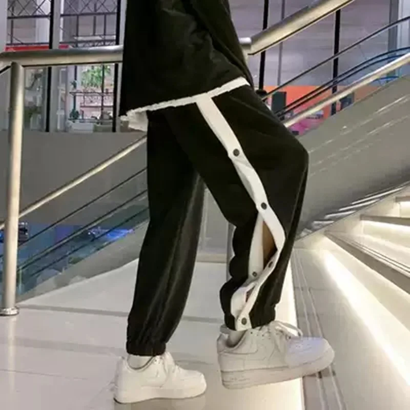 

Official Picture Real Price Breasted Pants Loose Hip Hop Trendy Slimming