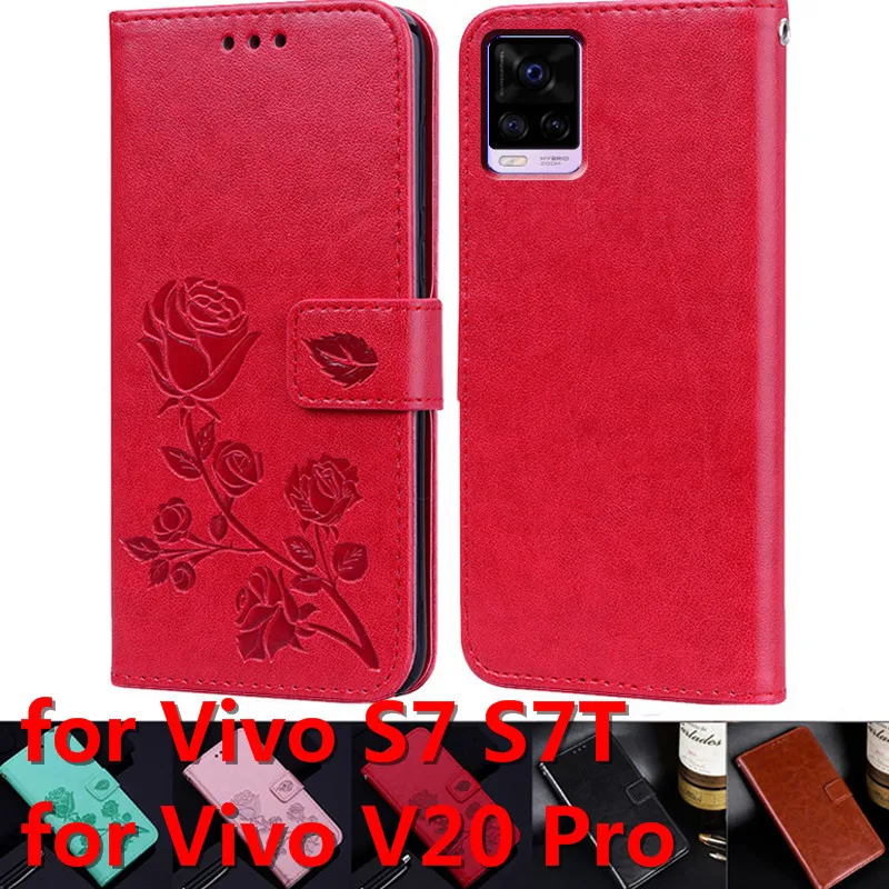 

Чехол для Vivo S7 V20 Pro, модный кожаный флип-чехол с магнитной застежкой для Vivo S7T, чехол с держателем для карт