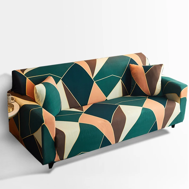 

Nordic Style Printed Sofa Cover For Living Room Chaise Longue,Anti-Skid Soft Stretch,1 2 3 4 Seater,Creative Geometric Pattern