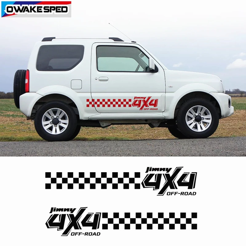 2 шт. виниловые наклейки на дверь и юбку для Suzuki Jimny AT MT JTW 2007 19|Наклейки автомобиль|