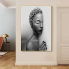 Афроамериканская Женская фотография, красивая девушка, скандинавские плакаты и принты, Настенная картина для декора гостиной