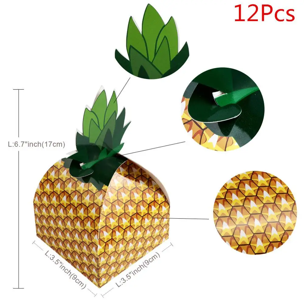 Pineapple Box Теплая бумажная Подарочная коробка, упаковка для детского душа, коробка для конфет, свадебные сувениры и подарок для гостей, для мальчиков и девочек, украшения для вечеринки на день рождения - Цвет: Pineapple Box