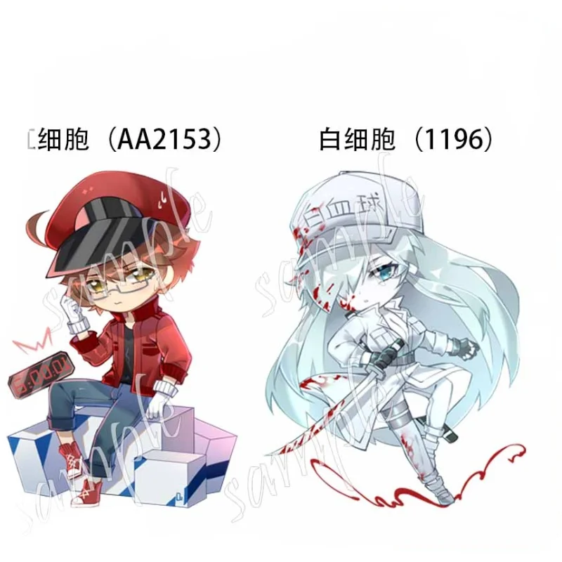 

New Anime Cells at Work! Code Black Red Blood Cell White Blood Cell Acrylic Cartoon Keychain Bags Pendant Keyrings Xmas Gifts
