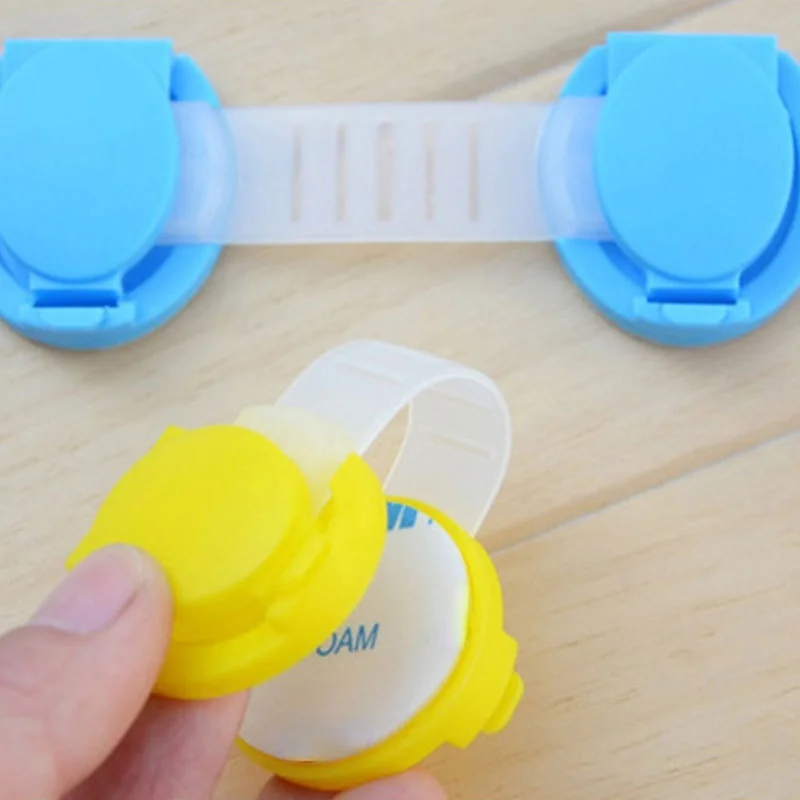Cerradura de seguridad para beb&eacute; y ni&ntilde;o peque&ntilde;o, caj&oacute;n de refrigerador de protecci&oacute;n, productos para el cuidado del beb&eacute;, 10cm, 5 unids/lote-3