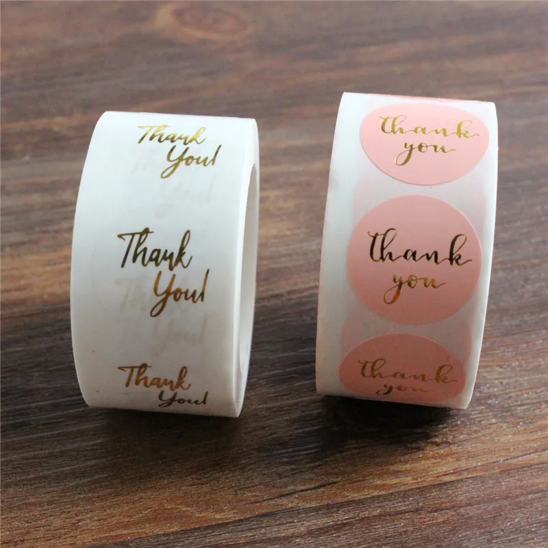 Спасибо наклейки Золото Фольга точечная метка Скрап конфетная коробка