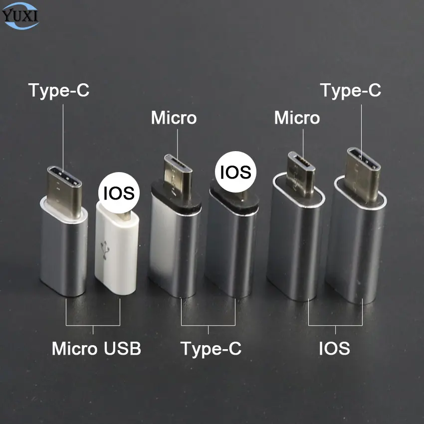 Серебристый кабель для зарядки данных конвертер адаптер IOS/Android Micro USB Type-C к 3 0 USB-C |