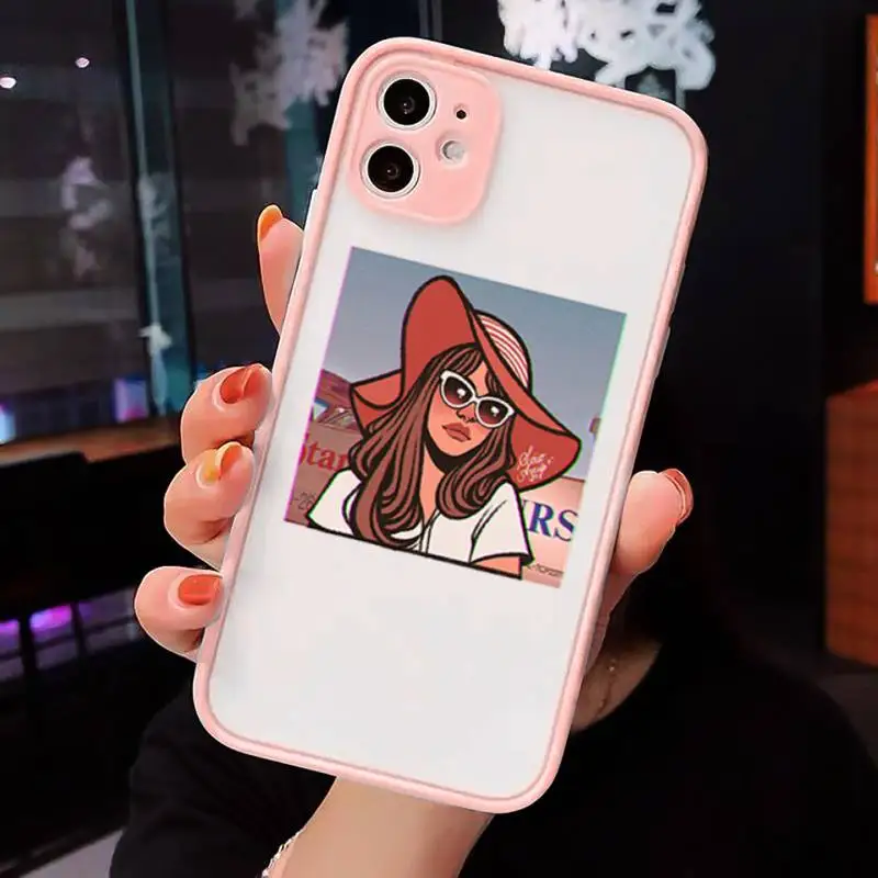 

Lana Del Rey Phone Case Matte transparent For Pink iPhone 12 Mini 11 Pro XR XS Max 7 8 Plus X Back Cover