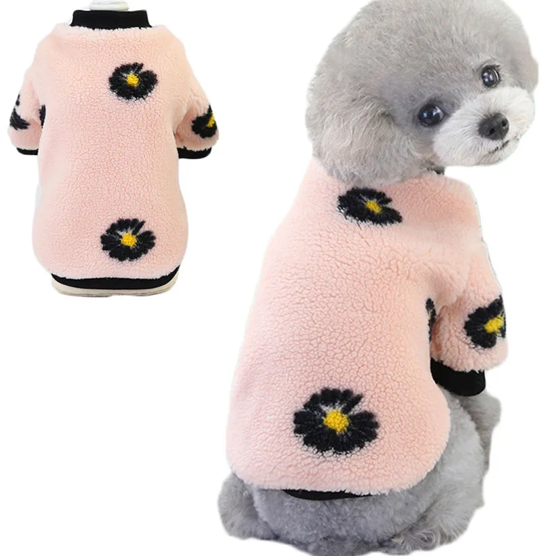 Флисовая мягкая толстовка с капюшоном для собак зимняя водолазка рисунком