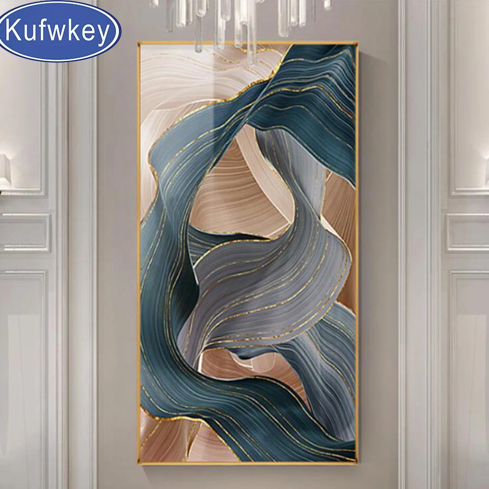 

Abstract Gold Art Full Square Diamond Embroidery Rhinestones Pictures Handmade 5d Luxury craft Needlework Home Decoration ,