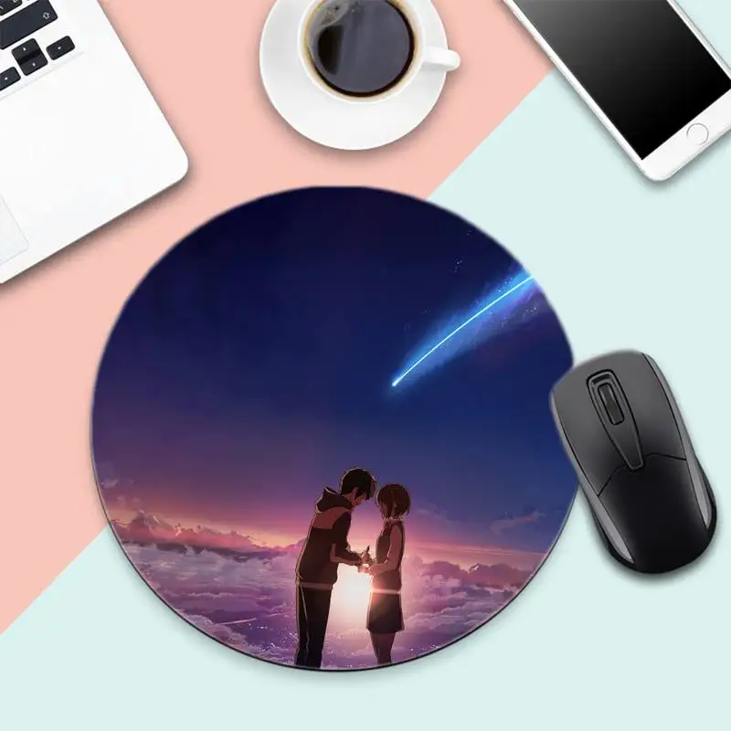 

your name Natural Rubber Gaming mousepad Desk Mat Round Non-slip Cushion