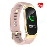 sports waterproof smart wristband metal case women smart bracelet band bluetooth heart rate monitor fitness tracker smart watch