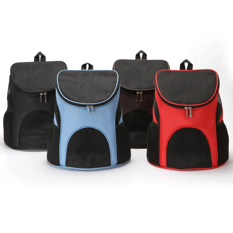 

Out Double Shoulder Portable Travel Backpack Outdoor Pet Dog Carrier Bag Pet Dog Front Bag Mesh Backpack Head Pet Supplies