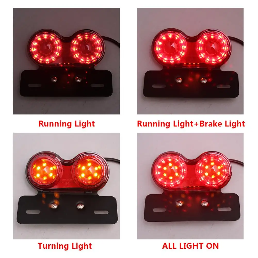 Мотоциклетный дымчатый красный светодиодный сигнал поворота тормозной фонарь