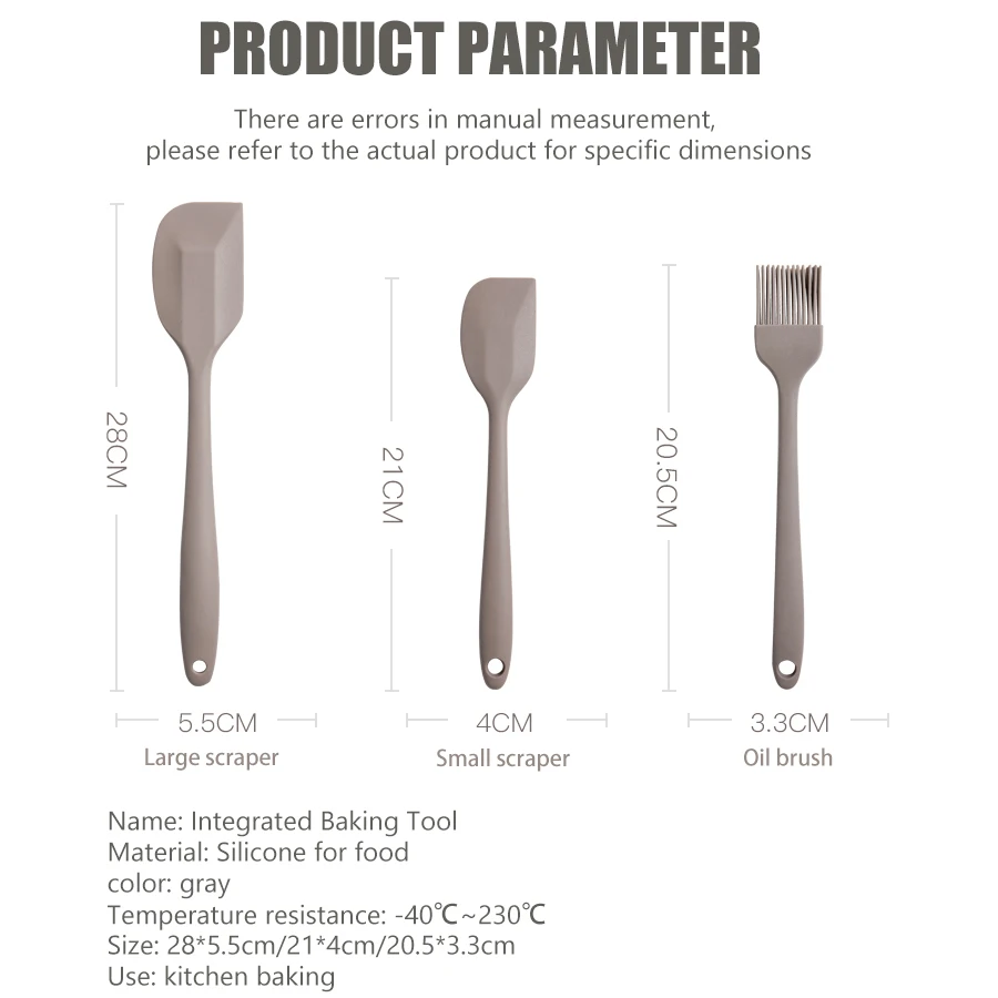 Новинка цельный высокотемпературный шпатель из пищевого силикона для