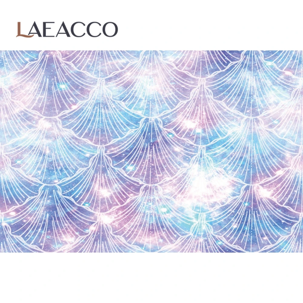 Laecco Pastel Marble Mermaid Scale Shiny Glitter Star Galaxys Seamless Pattern Photo Background Photography Backdrop Photostudio glitter marble