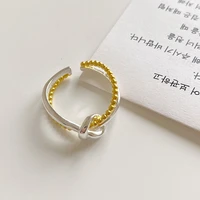 silvology real 925 sterling silver rope knot rings for women two color entangle temperament korea rings fashionable jewelry gift