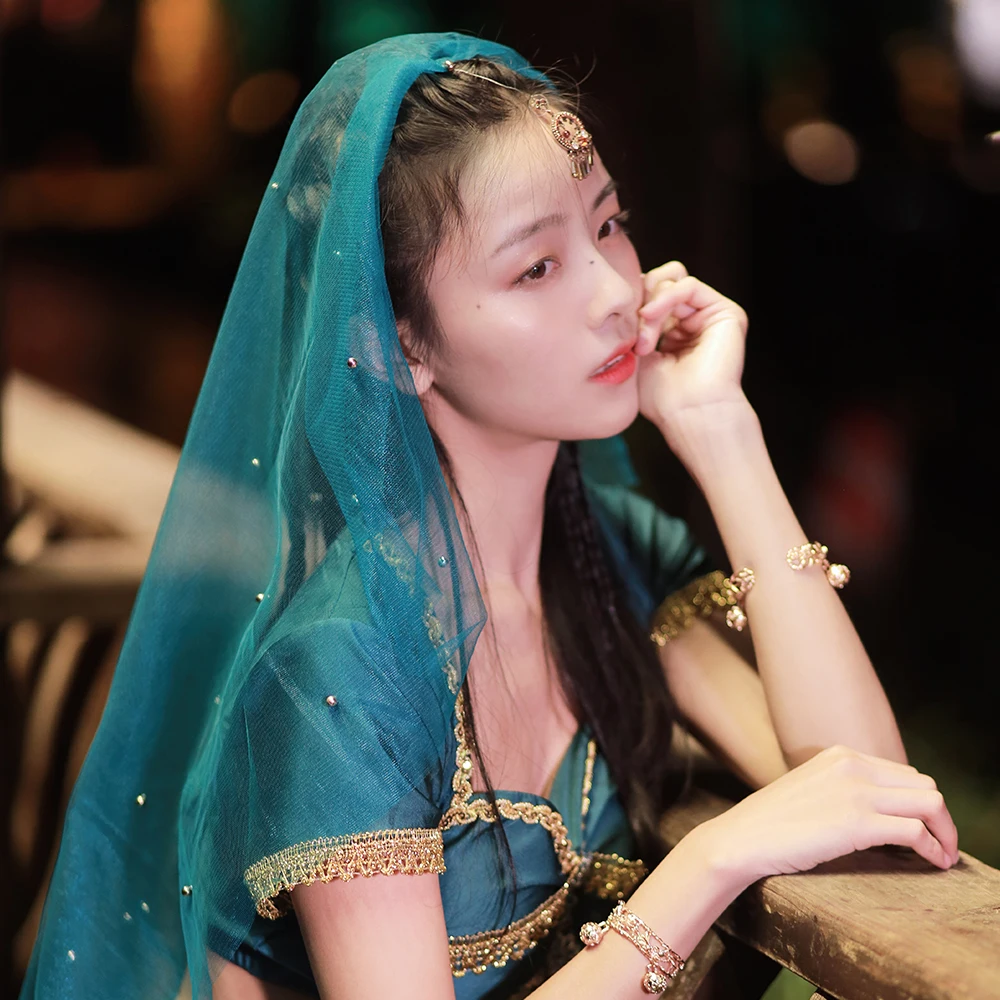 Женский костюм жасминовой принцессы для танца живота Аладдина на Хэллоуин аниме