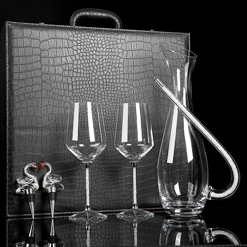 

European-style Lead-free Crystal Wine Glass Goblet Wine Separator Set Household Luxury High-end Glass Wine Cup Bar Accessories