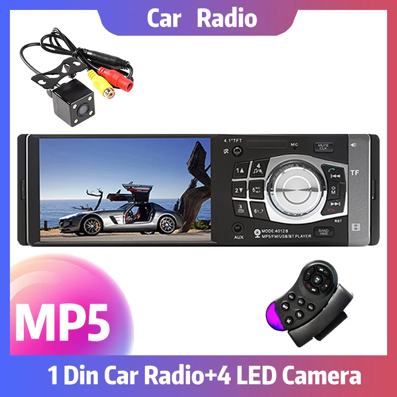 Автомагнитола 1 din 4 дюйма HD TFT экран стерео Bluetooth поддержка камеры заднего вида SD/USB