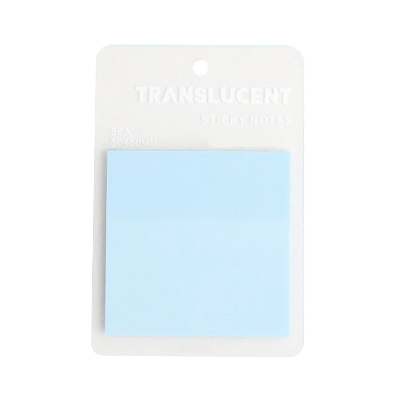 

F3MA Colored Sticky Note Pad Mini Transparent Writing Pad Self-adhesive Notes Papers Office School Writing Supplies 50 Sheets