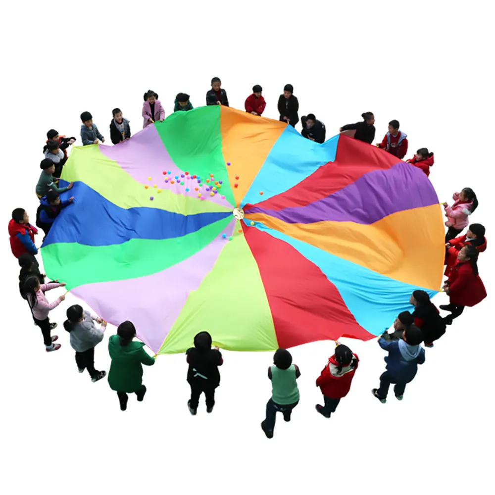 Новинка хит детский уличный Радужный зонтик Парашютная игрушка прыгающий мешок
