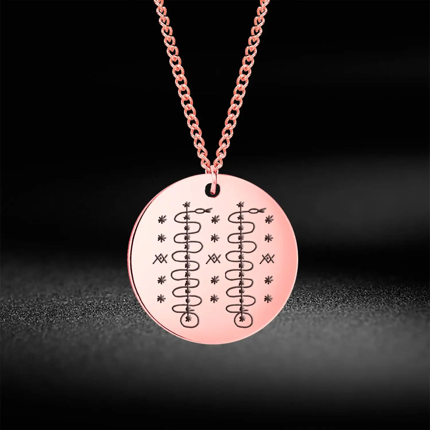 My Shape Voodoo Loa Damballah Wedo Pendant Necklace for Women Men Stainless Steel Necklaces Amulet Talisman Religious Jewelry | Украшения и