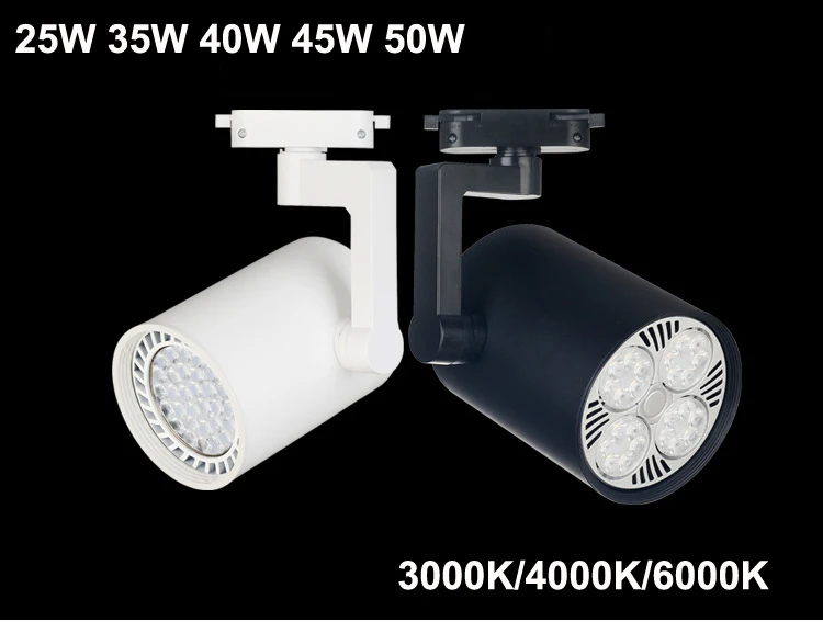 

10pcs Track Light LED 25W 35W 40W 45W 50W Spot Lamp Shoe Clothes Store Shop Rails Aluminum Showroom Spotlight