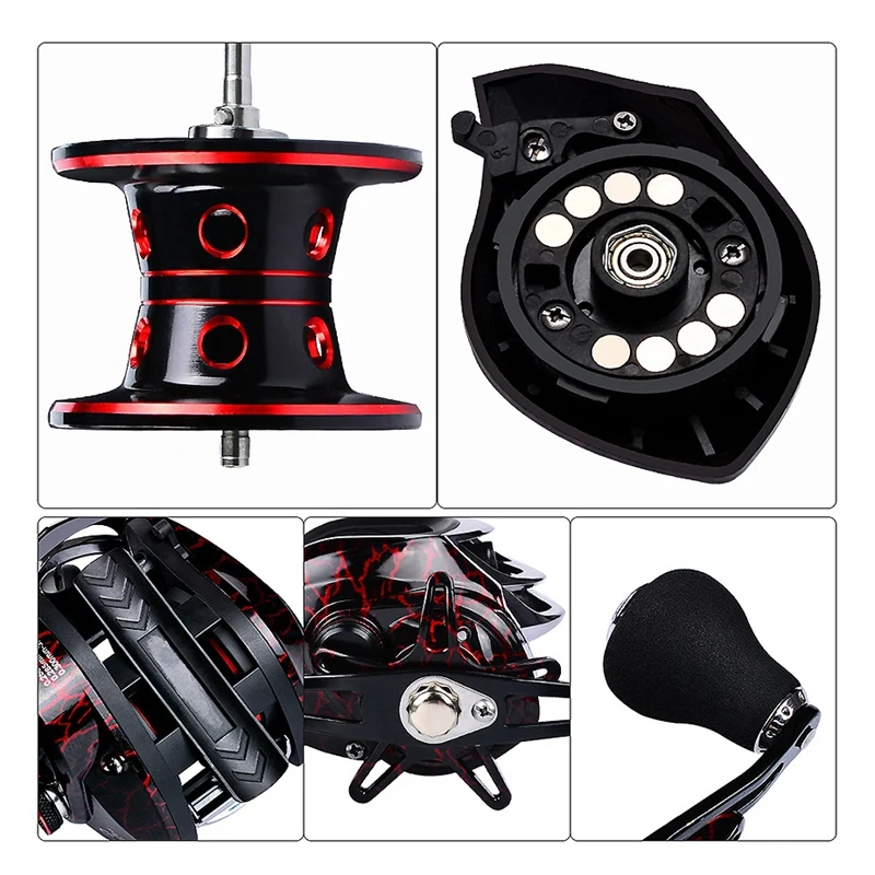 

Baitcasting Reel High Speed 7.1:1 Gear Ratio 18+1BB netic Brake System Ultralight Fishing Reel 10Kg Drag