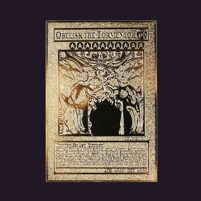 Yu Gi Oh японского аниме вокруг Золотой Карты крыло дракон гигантский солдат небо Дракон металлическая карта детская игрушка подарок