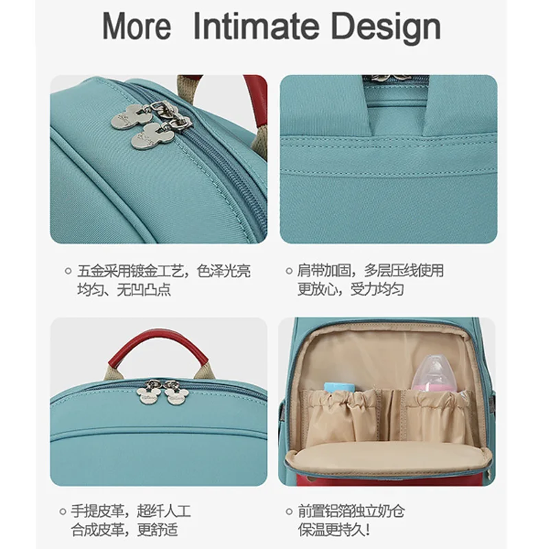 Disney из искусственной кожи Детская сумка Органайзер Tote USB Пеленки сумки мама