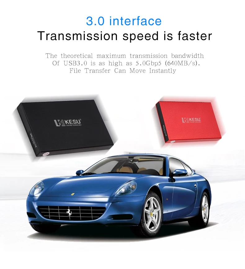 Кесу 2,5 дюймов внешний жесткий диск для хранения 1 ТБ USB3.0 2 ТБ HDD Портативный внешний жесткий диск HD для рабочего стола ноутбука сервер