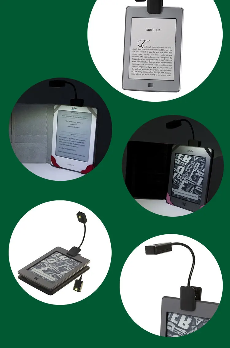 Батарея мощность яркость мини светодиодный E-read книжный светильник клип на Led
