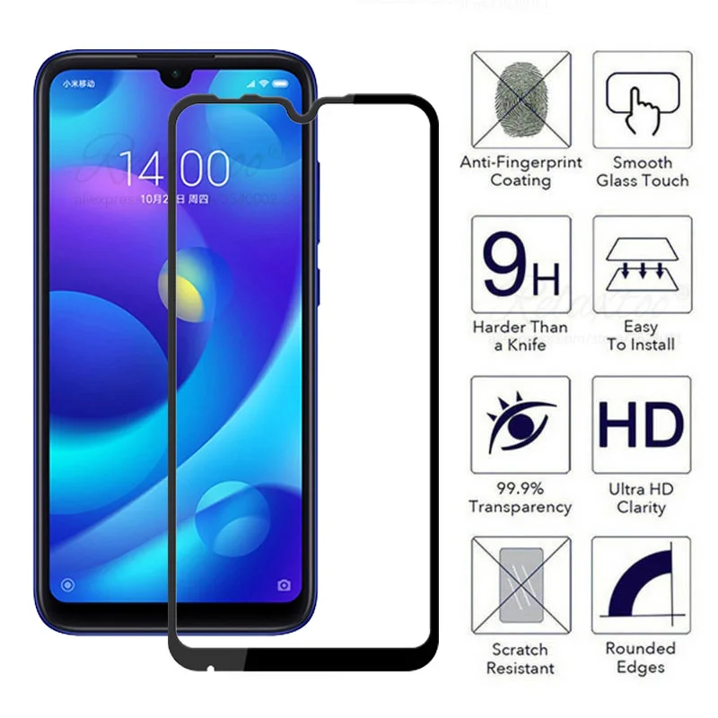 Закаленное стекло с полным покрытием для Xiaomi mi play Защита экрана xiomi xiaomiplay