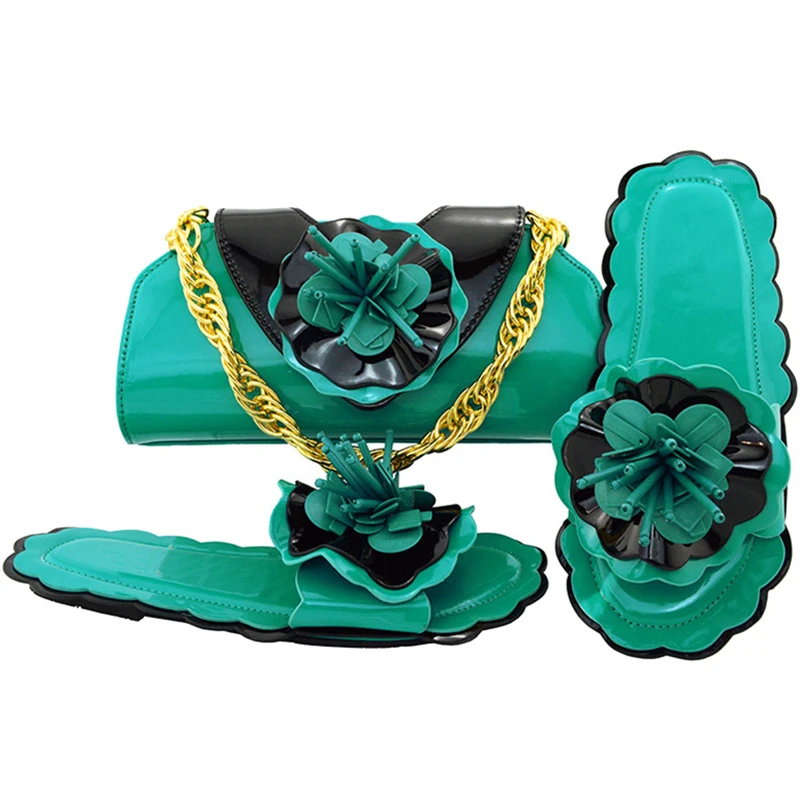 New Arrival Fuchsia Color African Shoes and Matching Bags Italian Ladies Bag Set Decorated with Rhinestones | Обувь