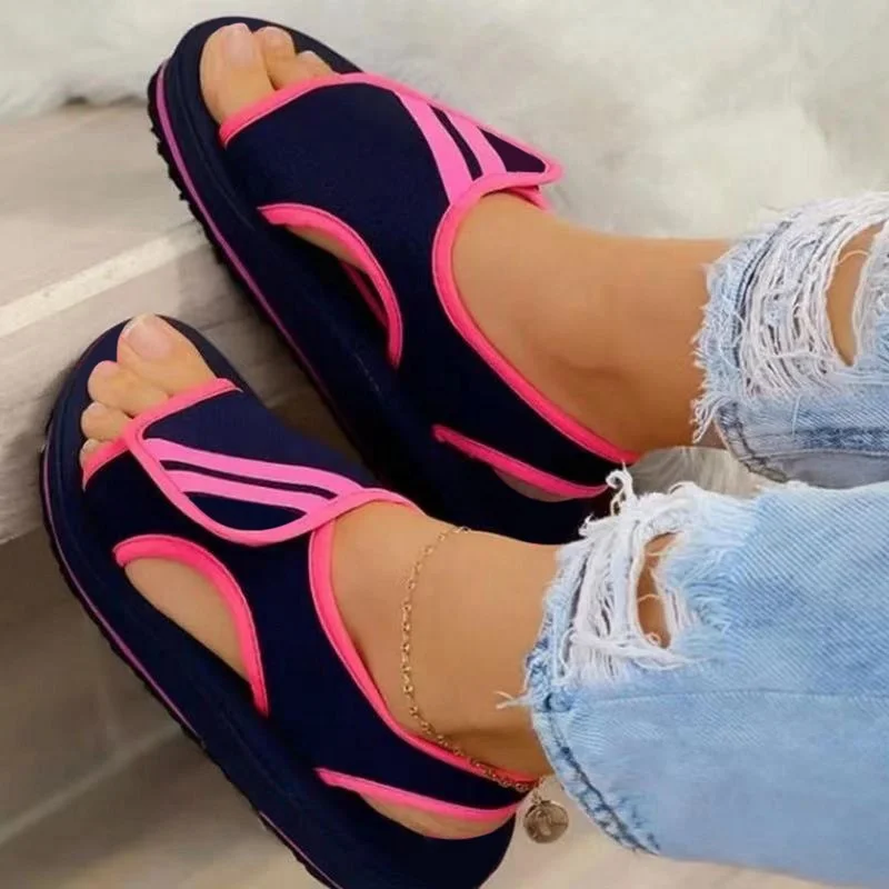 

Summer Slippers Women Sandals Mesh Platform Shoes Woman Slippers 2021 Ladies Slides Soft Flats Outdoor Sandalias Plus Size 43
